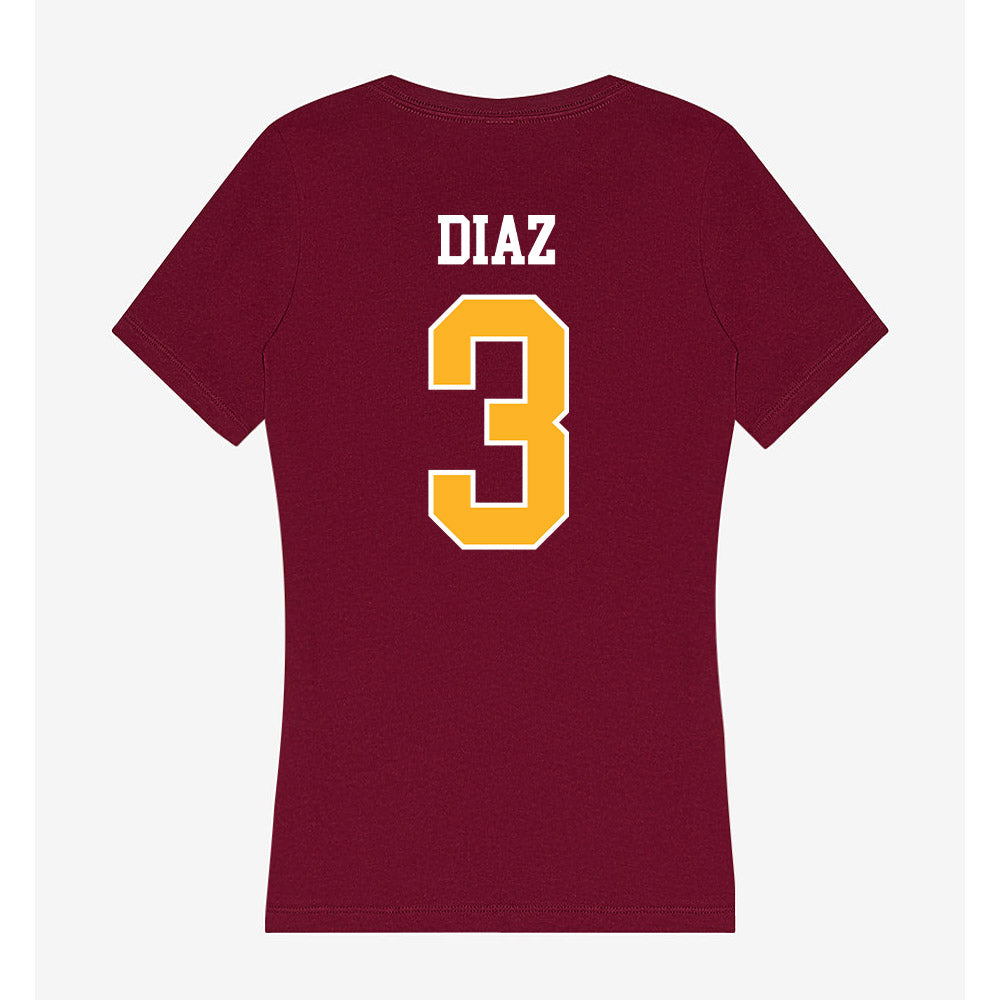 Bethune - NCAA Baseball : Ethan Diaz - Women's V-Neck T-Shirt-1