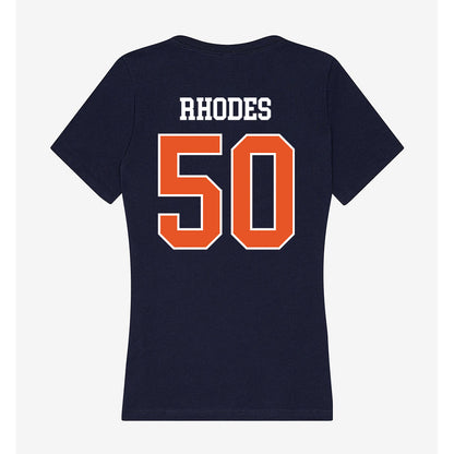 Utica - NCAA Baseball : Austin Rhodes - Women's V-Neck T-Shirt-1