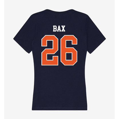 Utica - NCAA Men's Ice Hockey : Anthony Bax - Women's V-Neck T-Shirt-1