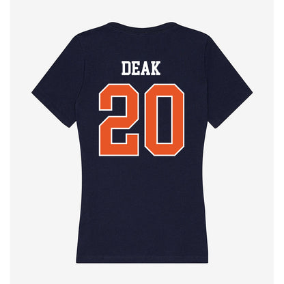 Utica - NCAA Men's Basketball : Carter Deak - Women's V-Neck T-Shirt-1