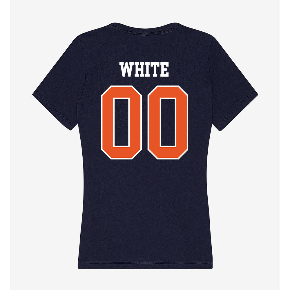 Utica - NCAA Football : Emajie White - Women's V-Neck T-Shirt-1