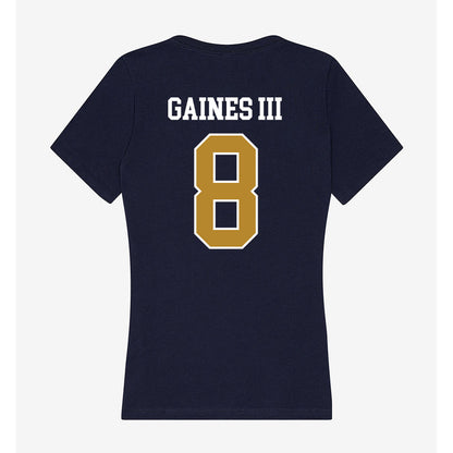FIU - NCAA Football : Greg Gaines III - Women's V-Neck T-Shirt-1
