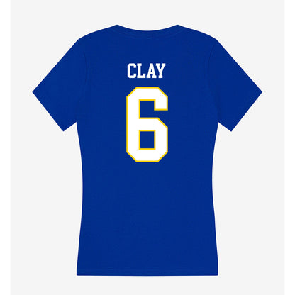 Southeastern - NCAA Baseball : Cale Clay - Women's V-Neck T-Shirt-1