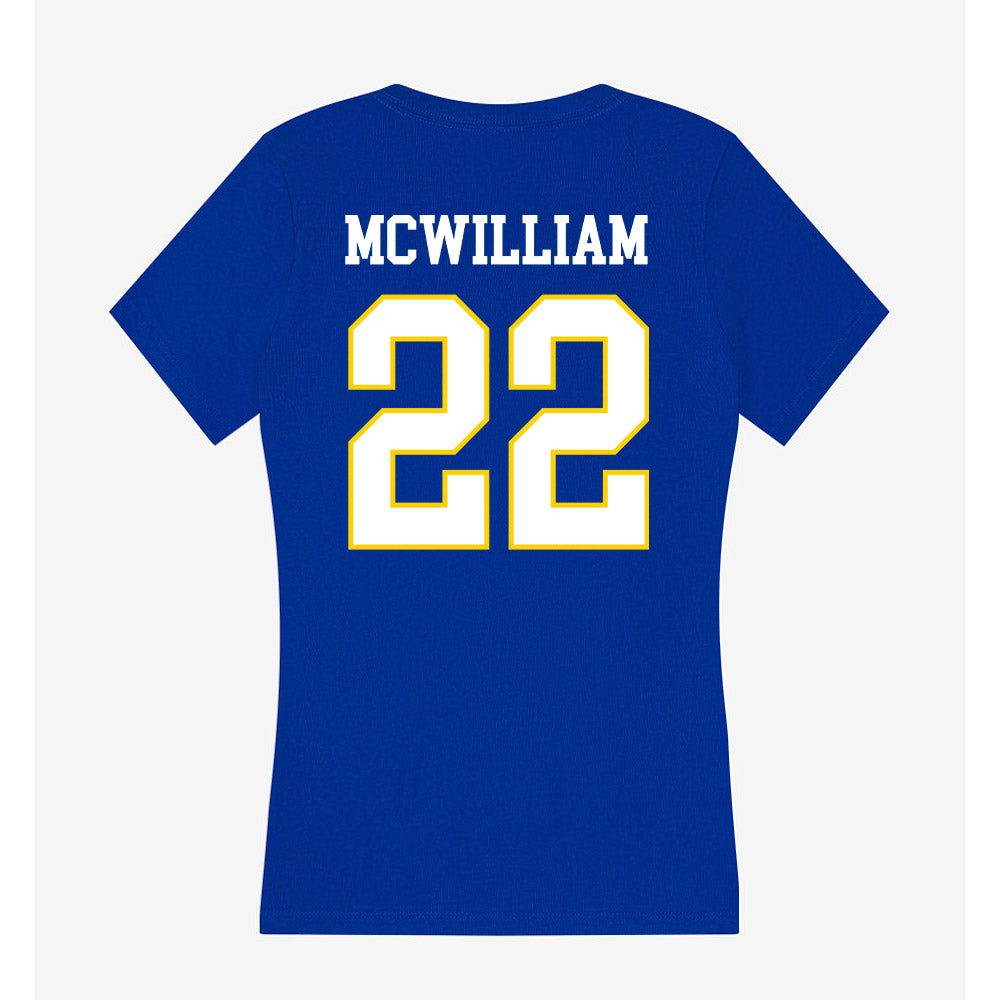 Southeastern - NCAA Men's Basketball : Saxon McWilliam - Women's V-Neck T-Shirt-1