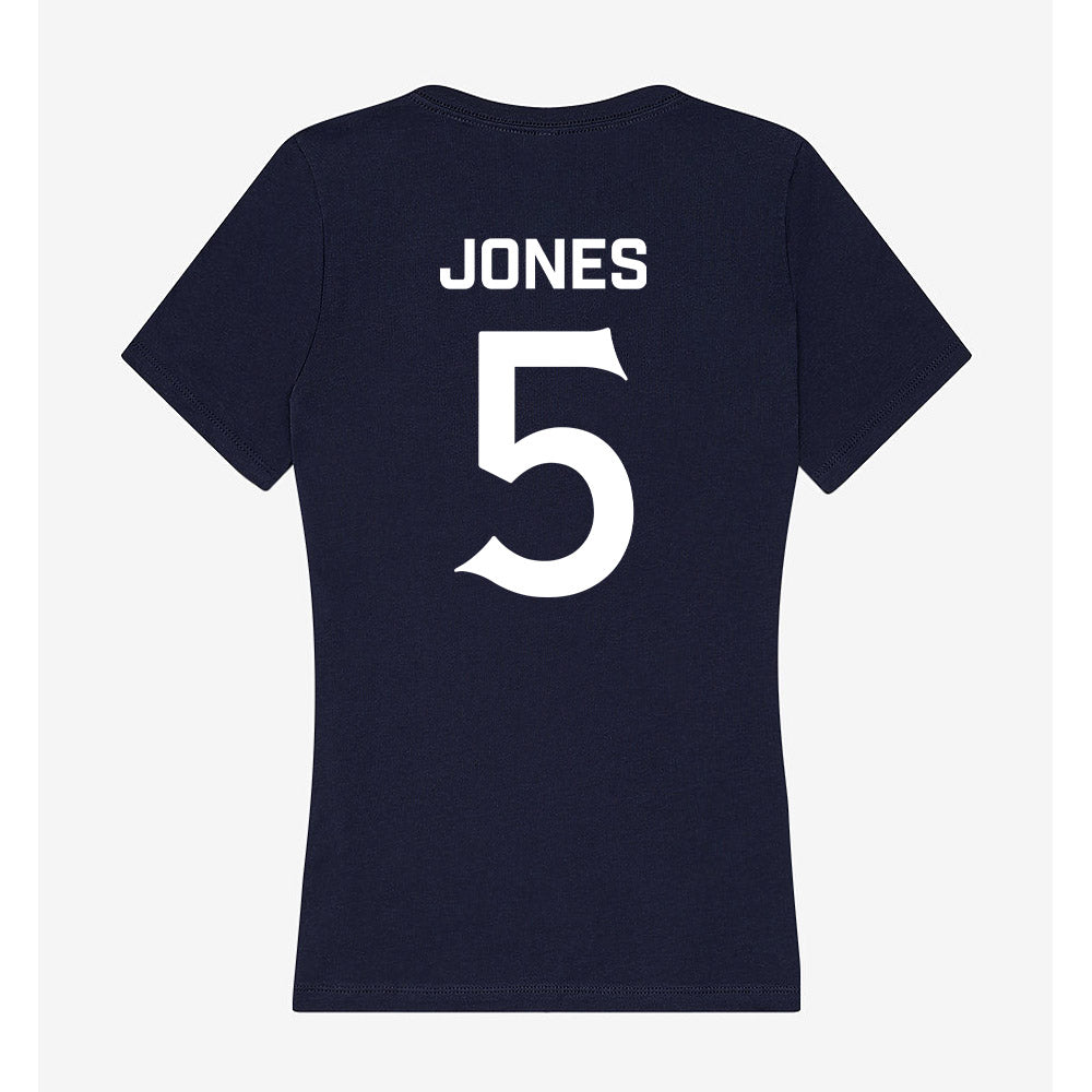 Queens - NCAA Women's Basketball : Brenae Jones - Women's V-Neck T-Shirt-1