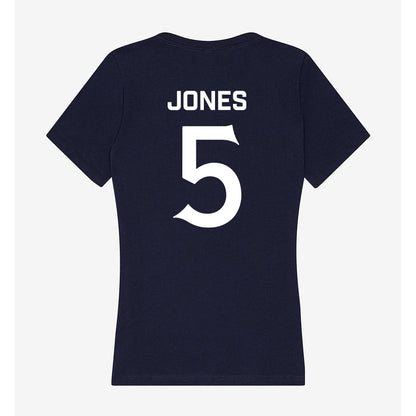 Queens - NCAA Women's Basketball : Brenae Jones - Women's V-Neck T-Shirt-1