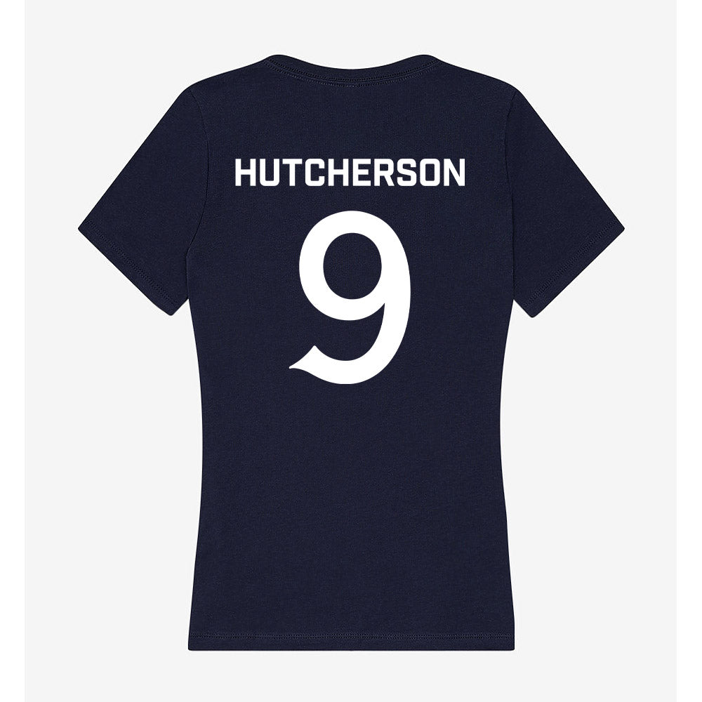 Queens - NCAA Women's Basketball : Kelley Hutcherson - Women's V-Neck T-Shirt-1