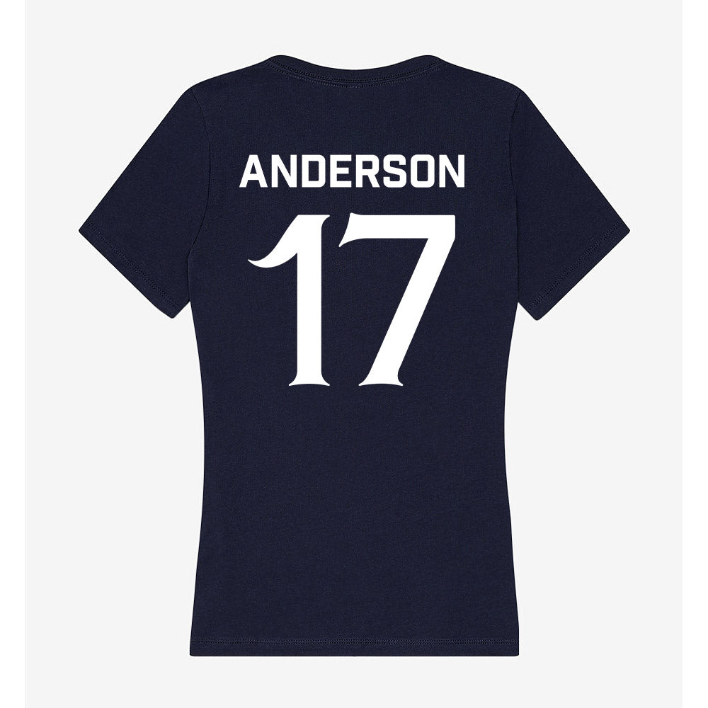 Queens - NCAA Men's Soccer : Jaiden Anderson - Women's V-Neck T-Shirt-1