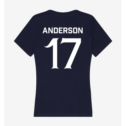 Queens - NCAA Men's Soccer : Jaiden Anderson - Women's V-Neck T-Shirt-1