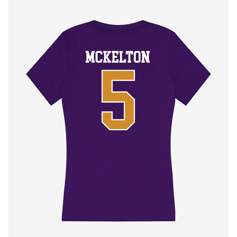 Alcorn - NCAA Football : Geoffrey Mckelton - Women's V-Neck T-Shirt-1