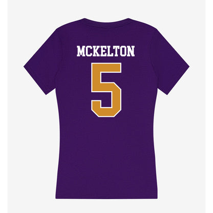 Alcorn - NCAA Football : Geoffrey Mckelton - Women's V-Neck T-Shirt-1
