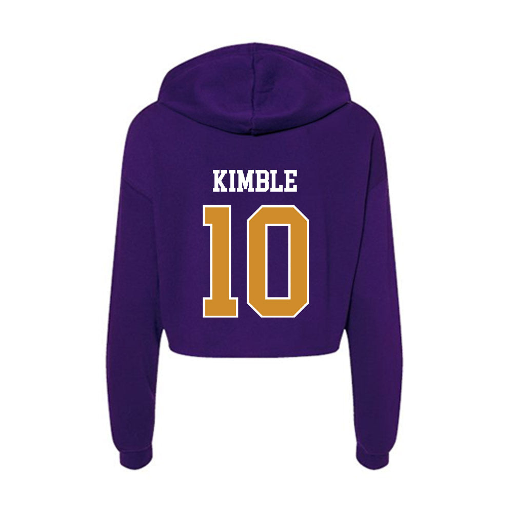 Alcorn - NCAA Football : Kyshawn Kimble - Women's Crop Fleece Hoodie-1