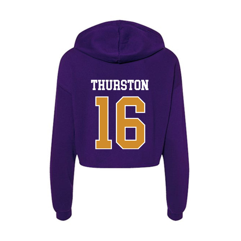 Alcorn - NCAA Baseball : Chance Thurston - Women's Crop Fleece Hoodie-1