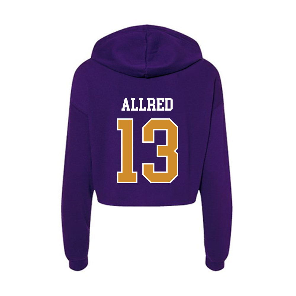 Alcorn - NCAA Baseball : Hank Allred - Women's Crop Fleece Hoodie-1