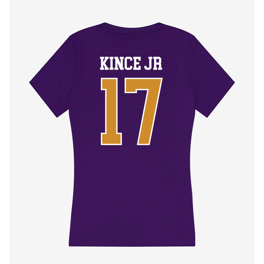 Alcorn - NCAA Football : Patrick Kince Jr - Women's V-Neck T-Shirt-1