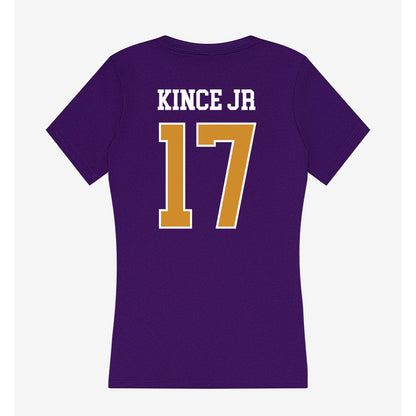 Alcorn - NCAA Football : Patrick Kince Jr - Women's V-Neck T-Shirt-1