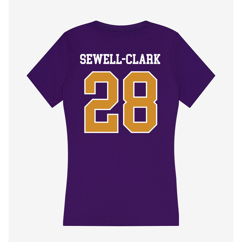 Alcorn - NCAA Football : JaCorian Sewell-Clark - Women's V-Neck T-Shirt-1