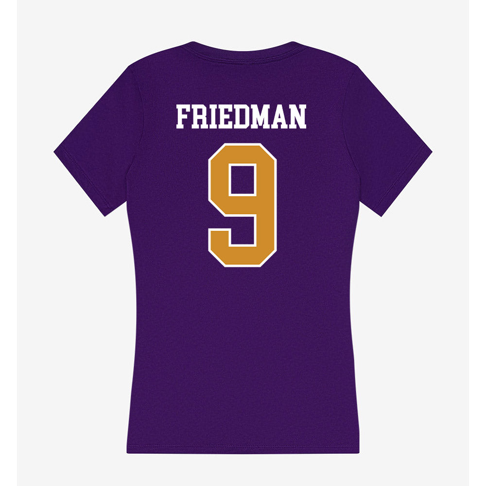 Alcorn - NCAA Baseball : Asher Friedman - Women's V-Neck T-Shirt-1