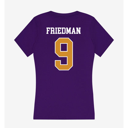 Alcorn - NCAA Baseball : Asher Friedman - Women's V-Neck T-Shirt-1