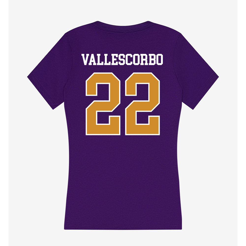 Alcorn - NCAA Baseball : Adrian Vallescorbo - Women's V-Neck T-Shirt-1