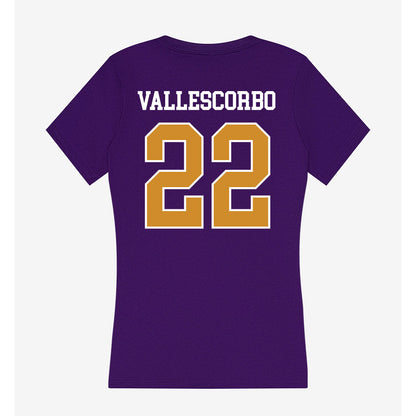 Alcorn - NCAA Baseball : Adrian Vallescorbo - Women's V-Neck T-Shirt-1