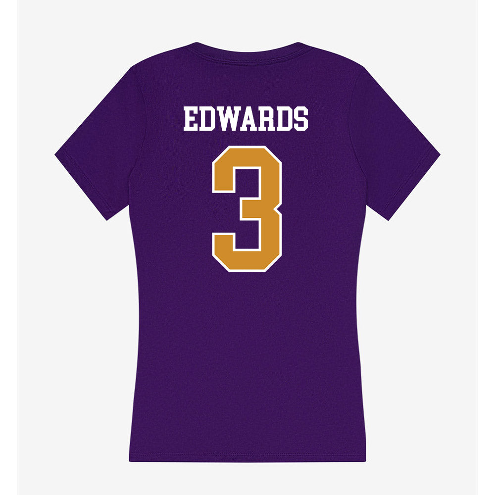 Alcorn - NCAA Football : Ste Edwards - Women's V-Neck T-Shirt-1