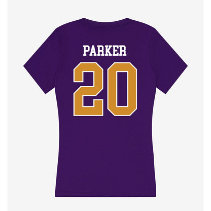 Alcorn - NCAA Football : Deitron Parker - Women's V-Neck T-Shirt-1