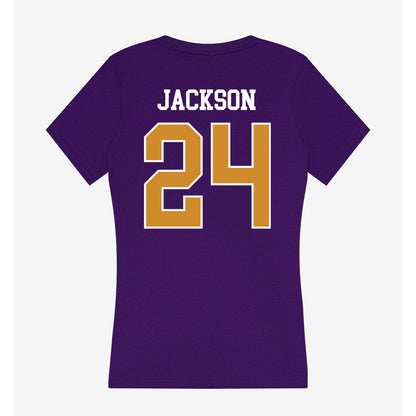 Alcorn - NCAA Baseball : Chance Jackson - Women's V-Neck T-Shirt-1