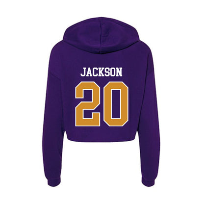 Alcorn - NCAA Baseball : Kevin Jackson - Women's Crop Fleece Hoodie-1