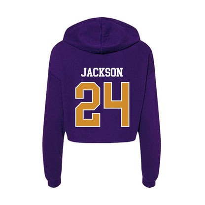 Alcorn - NCAA Baseball : Chance Jackson - Women's Crop Fleece Hoodie-1