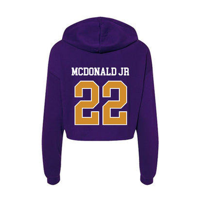Alcorn - NCAA Football : Carl McDonald jr - Women's Crop Fleece Hoodie-1