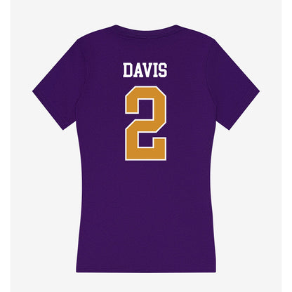 Alcorn - NCAA Football : Reggie Davis - Women's V-Neck T-Shirt-1