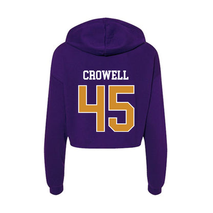 Alcorn - NCAA Football : Dillon Crowell - Women's Crop Fleece Hoodie-1
