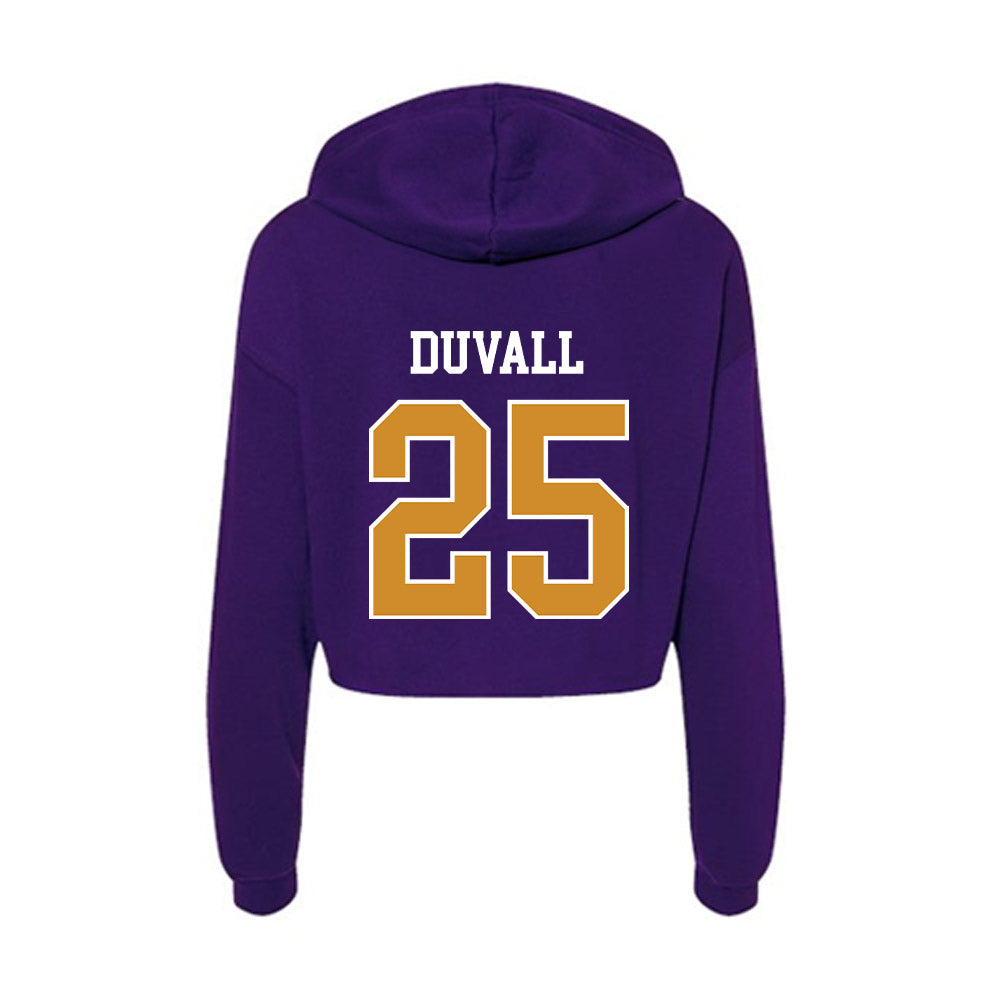 Alcorn - NCAA Football : Demetrion Duvall - Women's Crop Fleece Hoodie-1