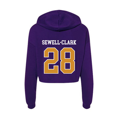 Alcorn - NCAA Football : JaCorian Sewell-Clark - Women's Crop Fleece Hoodie-1