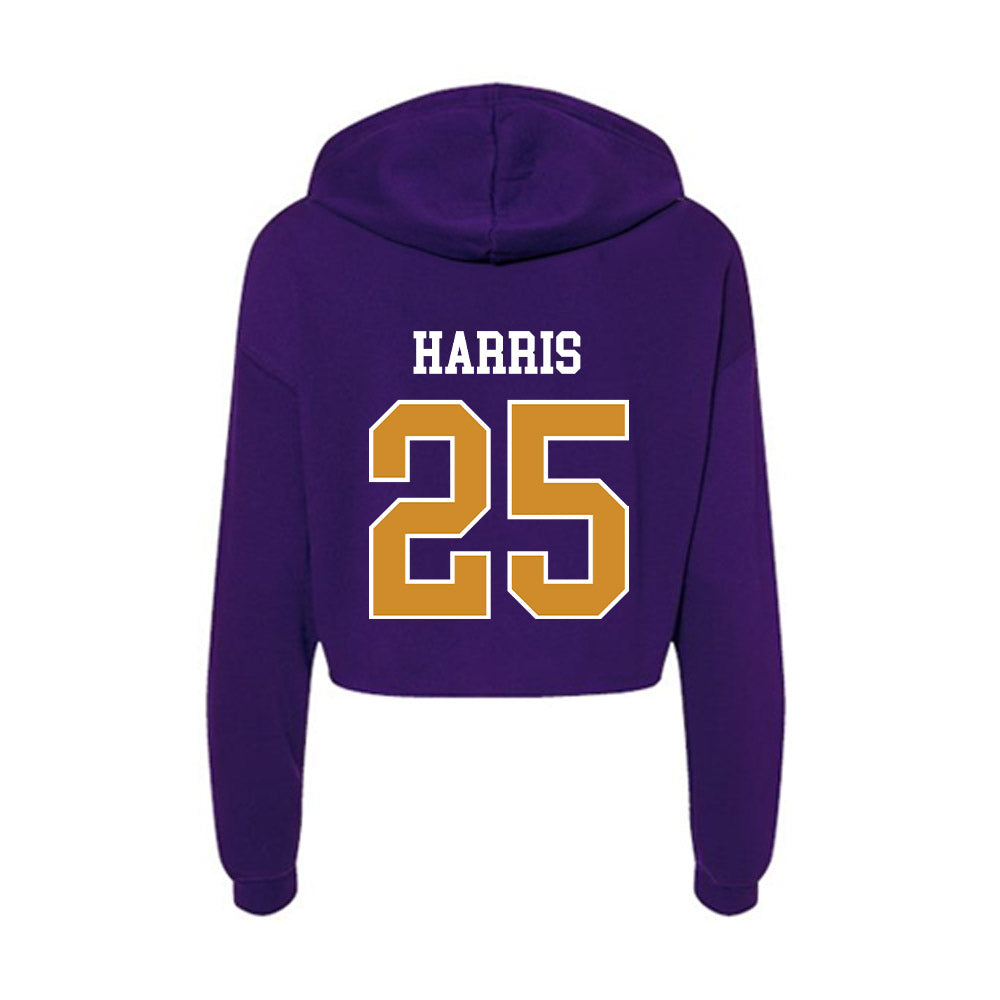 Alcorn - NCAA Baseball : Cooper Harris - Women's Crop Fleece Hoodie-1