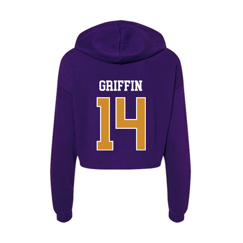 Alcorn - NCAA Football : Elijah Griffin - Women's Crop Fleece Hoodie-1