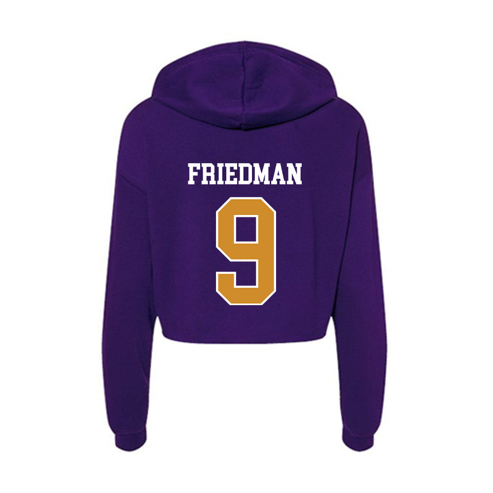 Alcorn - NCAA Baseball : Asher Friedman - Women's Crop Fleece Hoodie-1