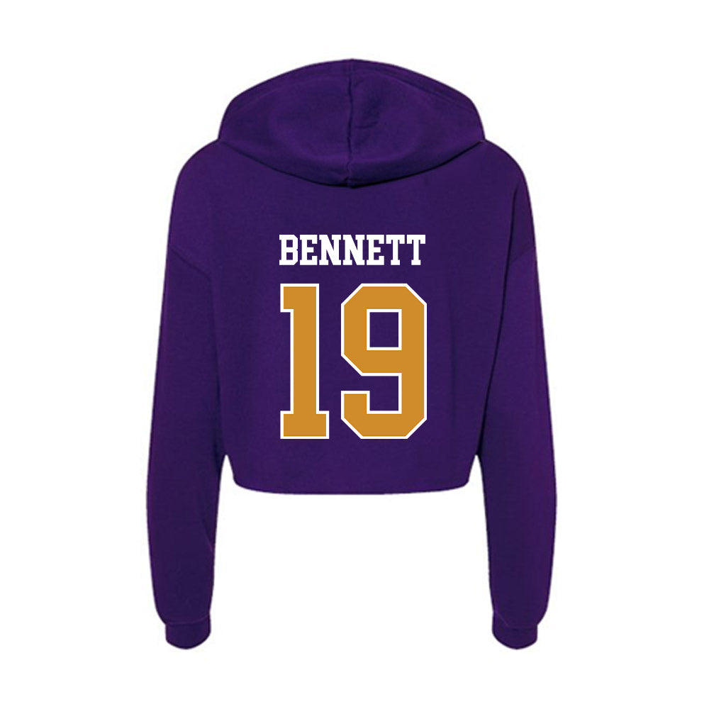 Alcorn - NCAA Baseball : Jaylyn Bennett - Women's Crop Fleece Hoodie-1