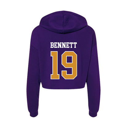 Alcorn - NCAA Baseball : Jaylyn Bennett - Women's Crop Fleece Hoodie-1