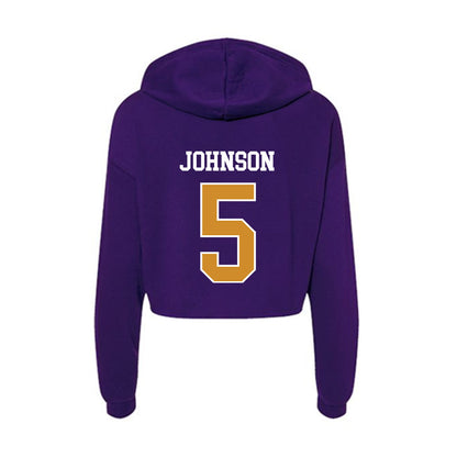 Alcorn - NCAA Women's Basketball : Jazlyn Johnson - Women's Crop Fleece Hoodie-1