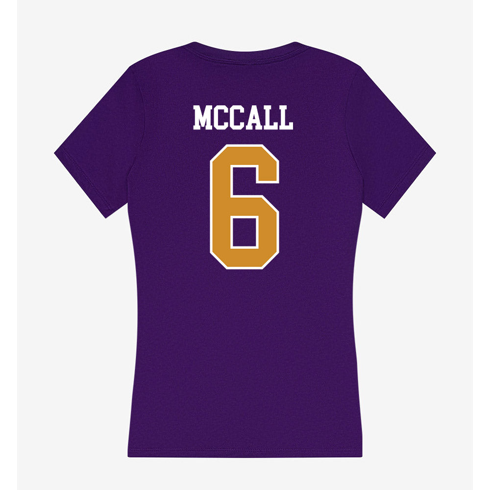 Alcorn - NCAA Football : Bakari McCall - Women's V-Neck T-Shirt-1
