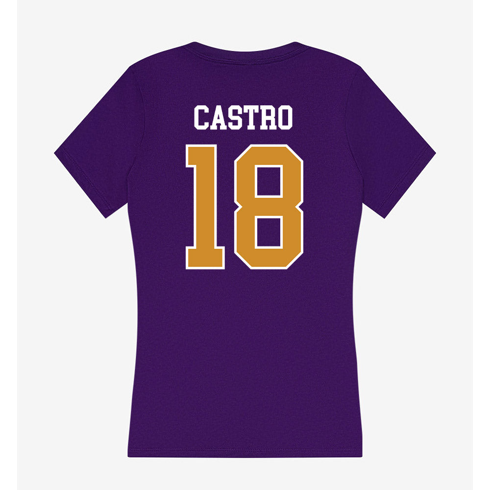 Alcorn - NCAA Baseball : Yoni Castro - Women's V-Neck T-Shirt-1