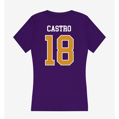 Alcorn - NCAA Baseball : Yoni Castro - Women's V-Neck T-Shirt-1