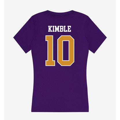 Alcorn - NCAA Football : Kyshawn Kimble - Women's V-Neck T-Shirt-1