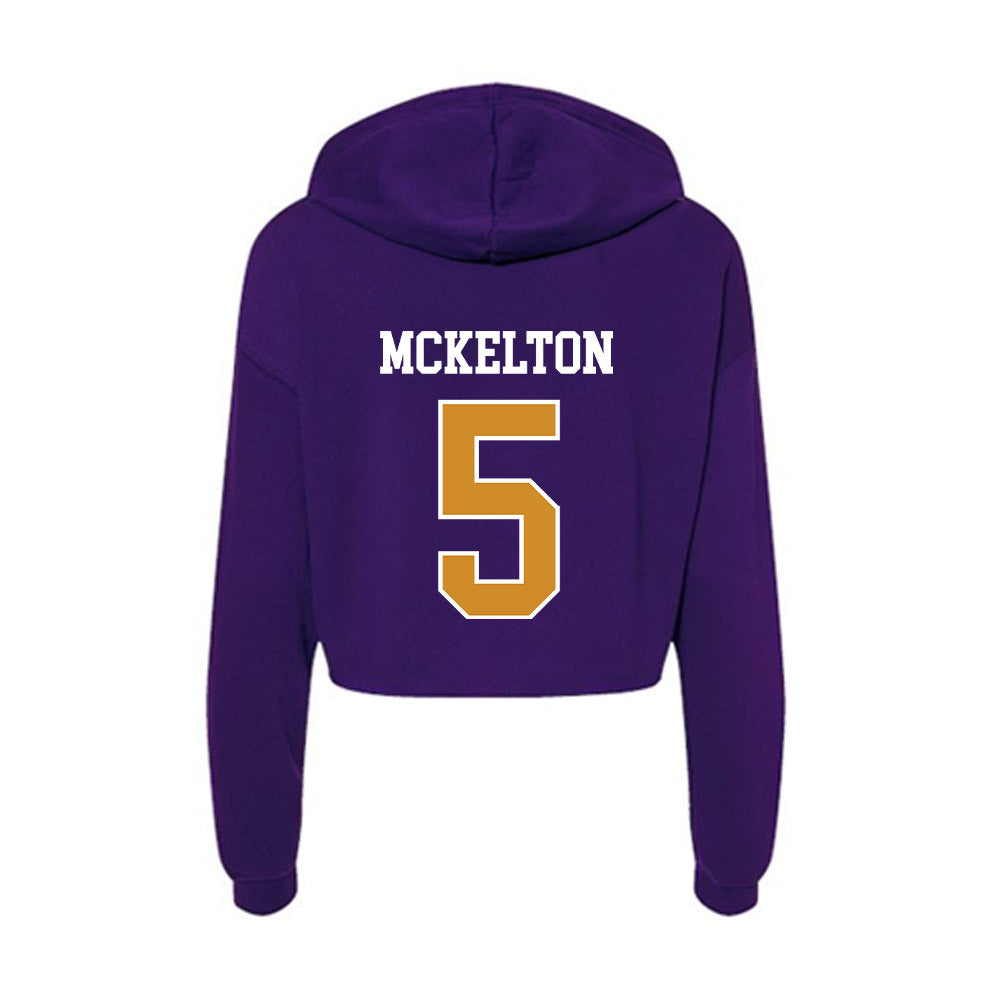 Alcorn - NCAA Football : Geoffrey Mckelton - Women's Crop Fleece Hoodie-1