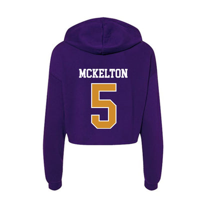Alcorn - NCAA Football : Geoffrey Mckelton - Women's Crop Fleece Hoodie-1