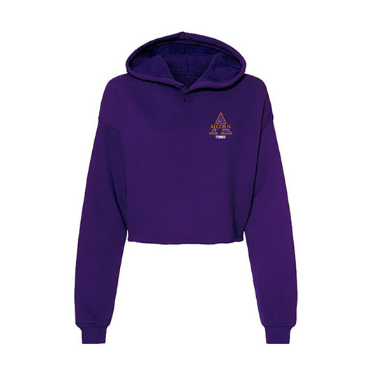 Alcorn - NCAA Women's Tennis : Jenny Hussein - Women's Crop Fleece Hooded Sweatshirt-0