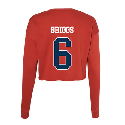 Saginaw Valley - NCAA Baseball : Sam Briggs - Women's Cropped Crew Fleece-1
