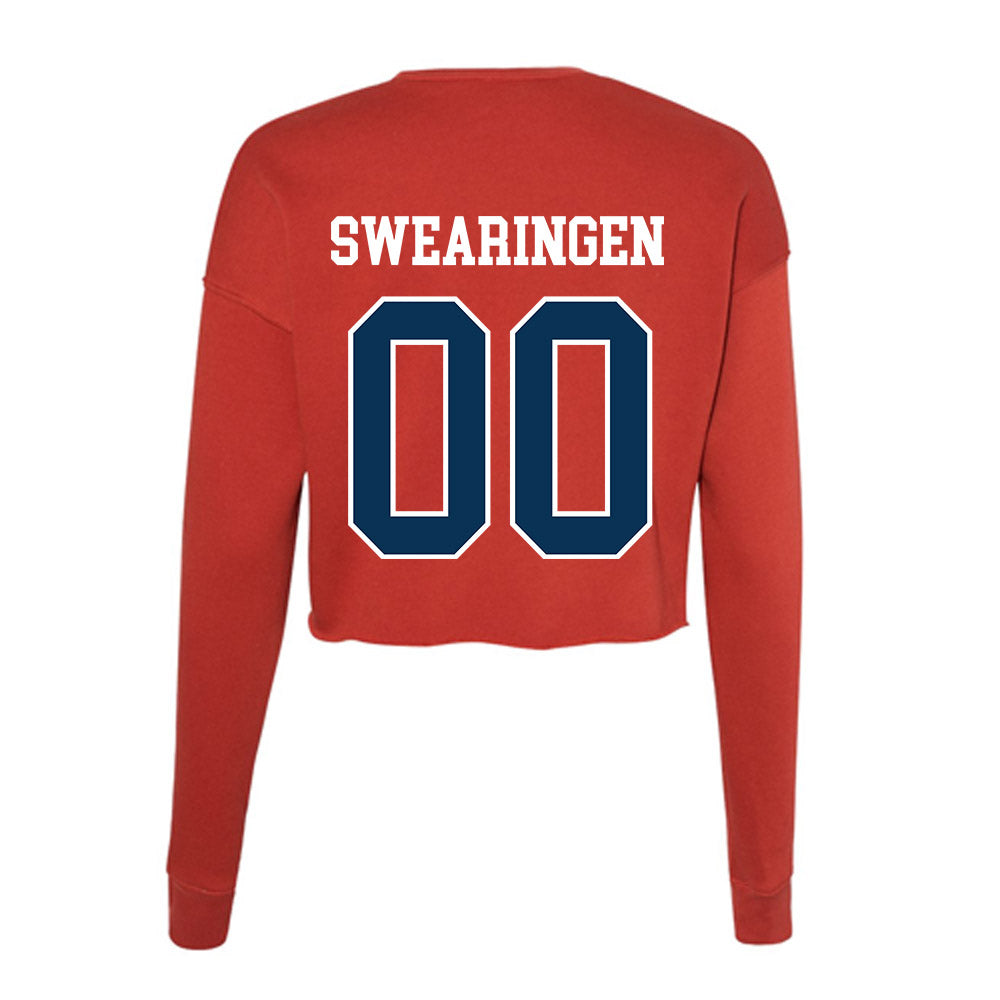 Saginaw Valley - NCAA Baseball : Cameron Swearingen - Women's Cropped Crew Fleece-1